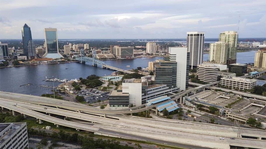 Jacksonville florida aerial shot