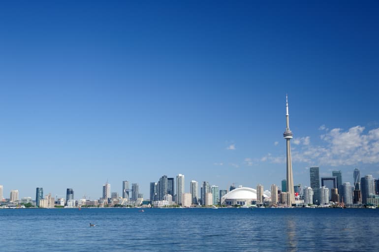 Toronto Skyline on a bright sunny day.