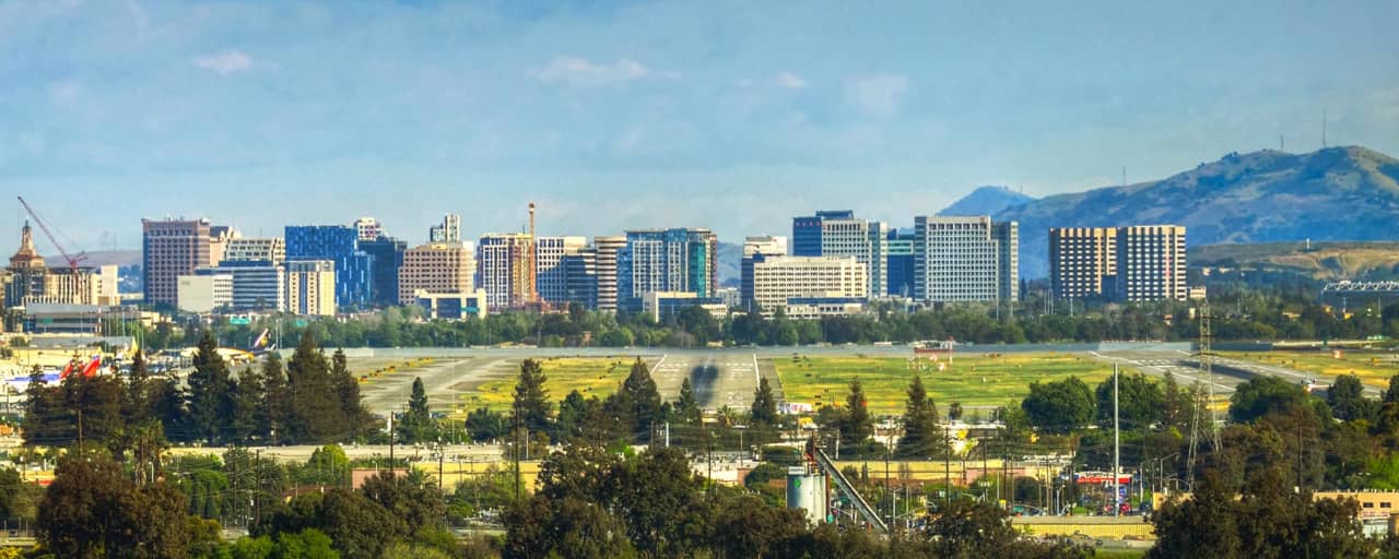 Skyline photo of the city of San Jose California