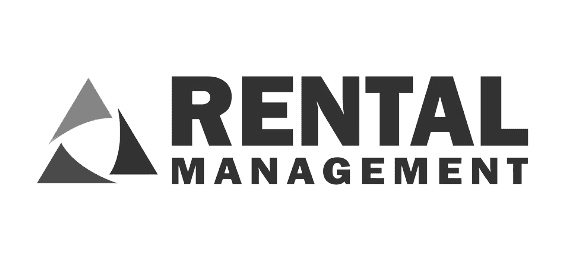 Rental Management Magazine logo in greyscale